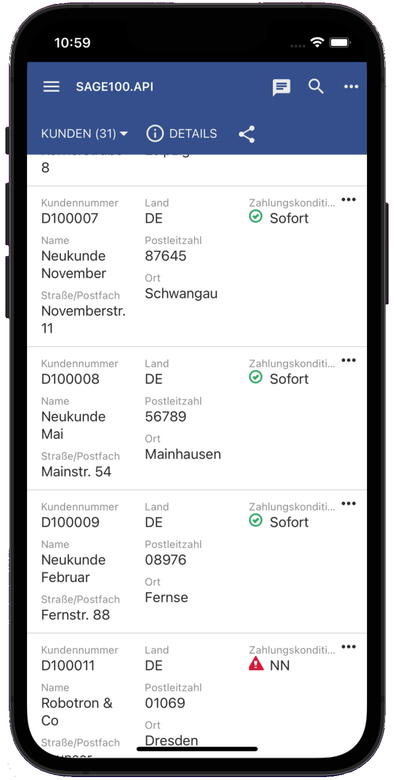 SmartphoneKundenSageAPI SmartphoneKundenSageAPI